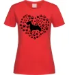 Жіноча футболка Love scotch terrier Червоний Жіноча футболка Love scotch terrier Червоний фото
