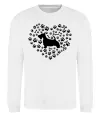 Свитшот Love scotch terrier Белый фото