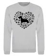 Свитшот Love scotch terrier Серый меланж фото