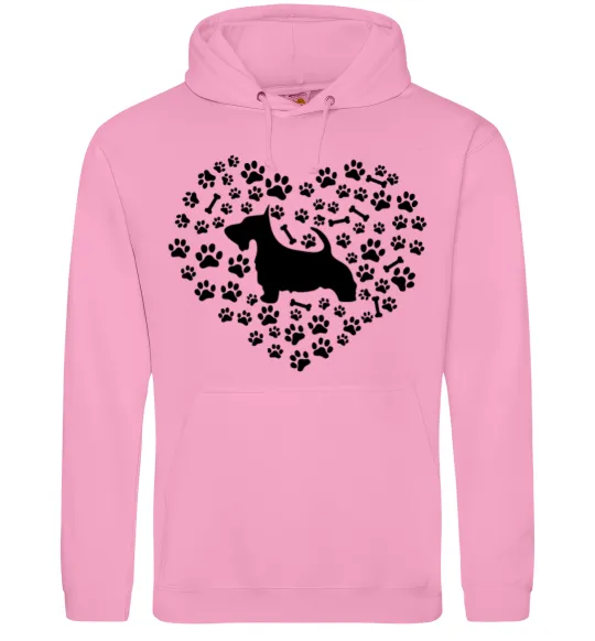 Жіноча толстовка (худі) Love scotch terrier Рожевий фото