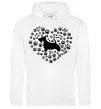 Женская толстовка (худи) Love scotch terrier Белый Женская толстовка (худи) Love scotch terrier Белый фото
