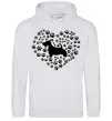Женская толстовка (худи) Love scotch terrier Серый меланж Женская толстовка (худи) Love scotch terrier Серый меланж фото
