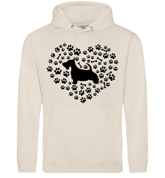 Женская толстовка (худи) Love scotch terrier Таш фото