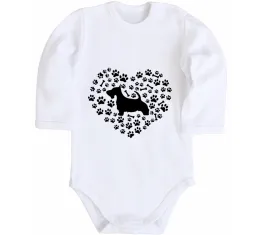 Дитячий бодік Corgi mama Білий фото