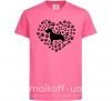 Детская футболка Love scotch terrier Ярко-розовый фото