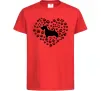Детская футболка Love scotch terrier Красный Детская футболка Love scotch terrier Красный фото