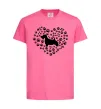 Дитяча футболка Love scotch terrier Яскраво-рожевий фото