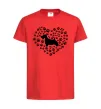 Дитяча футболка Love scotch terrier Червоний фото