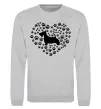 Свитшот Love scotch terrier Серый меланж фото