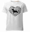 Чоловіча преміум футболка Love scotch terrier Білий фото