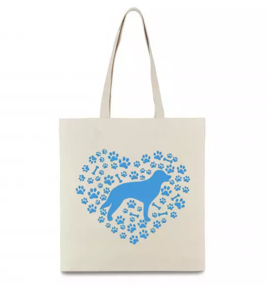 Эко-сумка Love retriever Бежевый фото