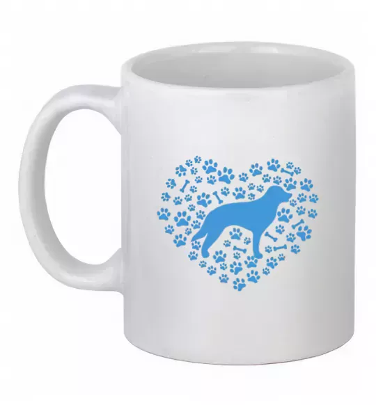 Чашка керамическая Love retriever Белый фото