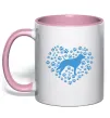 Чашка с цветной ручкой Love retriever Нежно розовый фото
