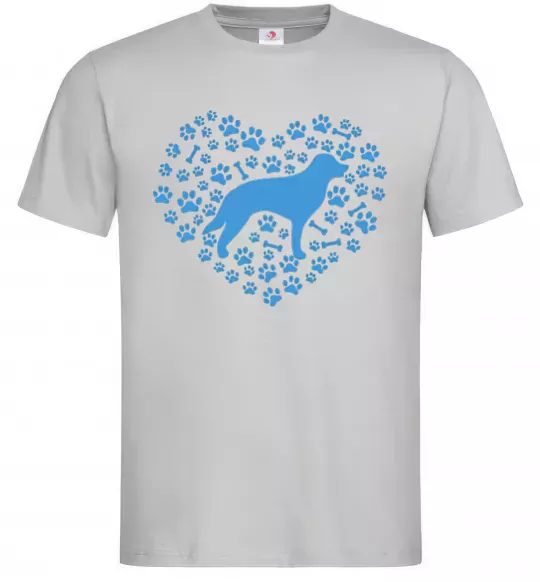 Чоловіча футболка Love retriever Сірий фото