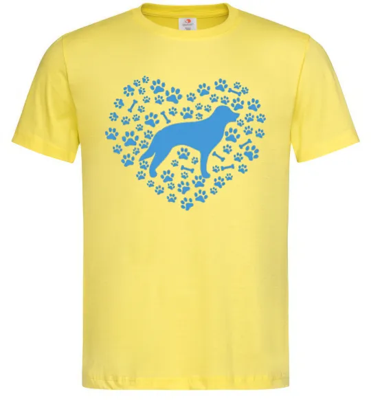 Чоловіча футболка Love retriever Лимонний фото