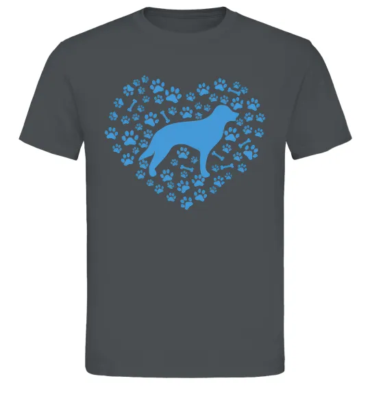 Чоловіча футболка Love retriever Графіт фото