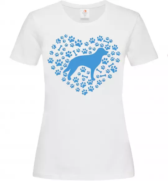 Жіноча футболка Love retriever Білий фото