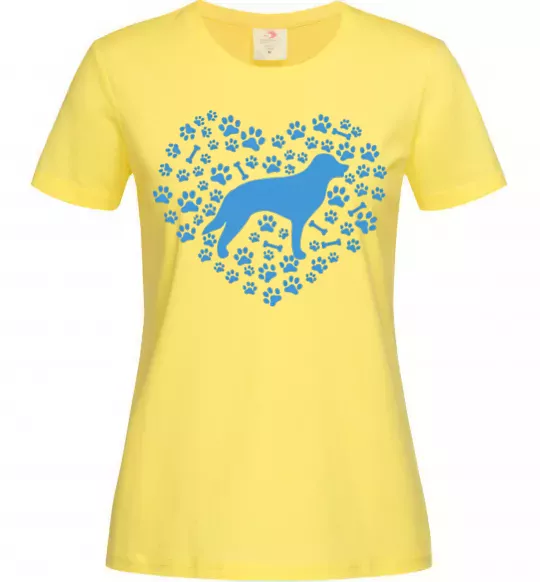 Жіноча футболка Love retriever Лимонний фото