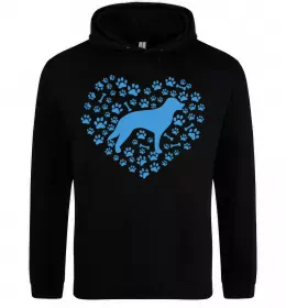 Женская толстовка (худи) Love retriever Черный фото