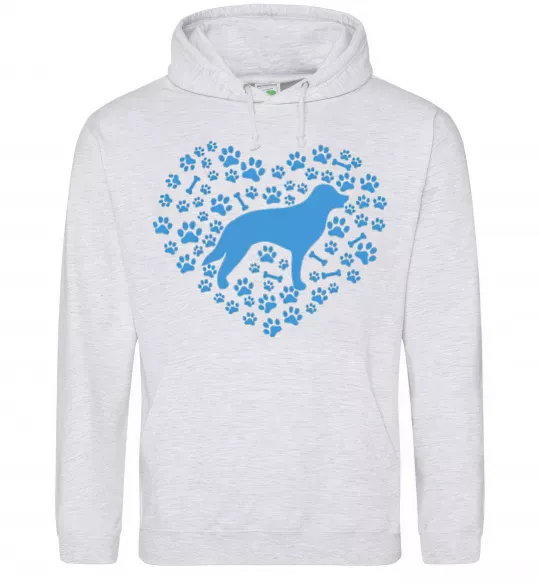 Жіноча толстовка (худі) Love retriever Сірий меланж фото