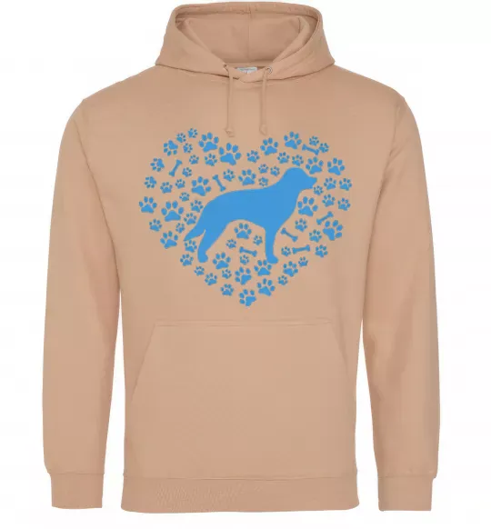 Жіноча толстовка (худі) Love retriever Пісочний фото