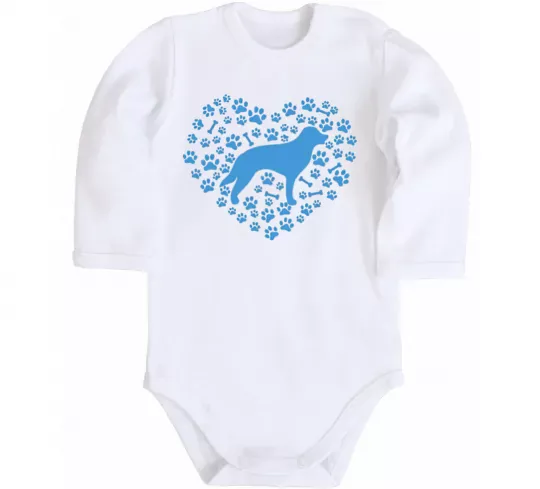 Дитячий бодік Love retriever Білий фото