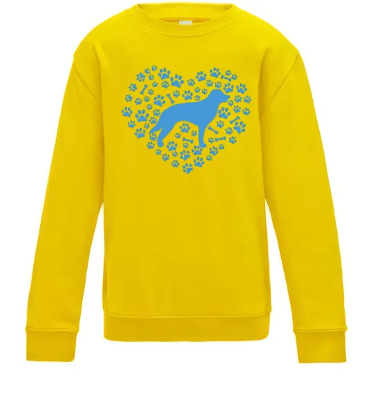 Дитячий світшот Love retriever Сонячно жовтий фото