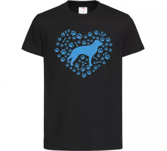 Дитяча футболка Love retriever Чорний фото