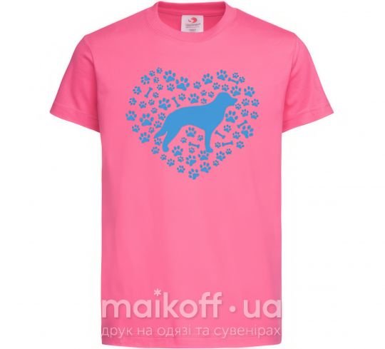Детская футболка Love retriever Ярко-розовый фото