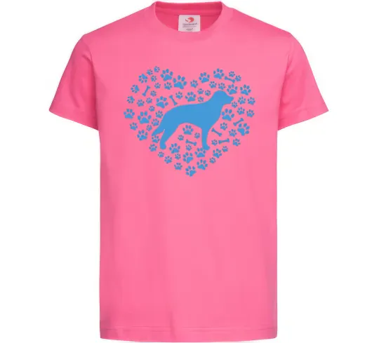Дитяча футболка Love retriever Яскраво-рожевий фото