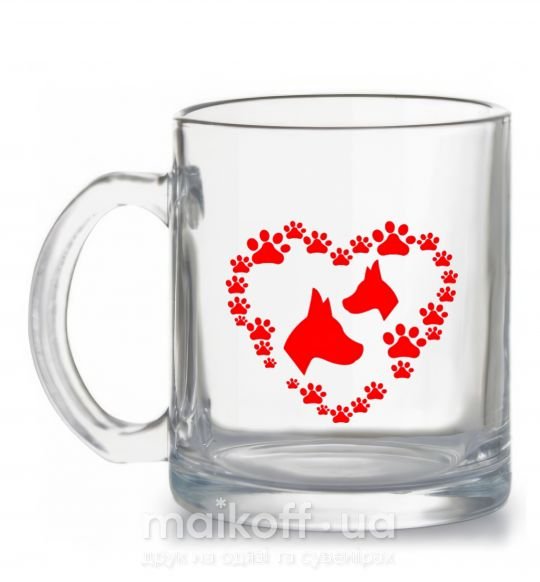 Чашка стеклянная Animal icon Прозрачный фото