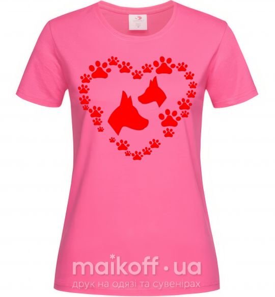Женская футболка Animal icon Ярко-розовый фото