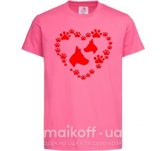 Детская футболка Animal icon Ярко-розовый фото