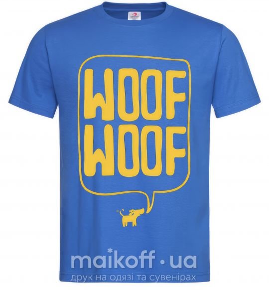 Чоловіча футболка Woof woof Яскраво-синій фото