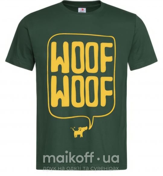Чоловіча футболка Woof woof Темно-зелений фото