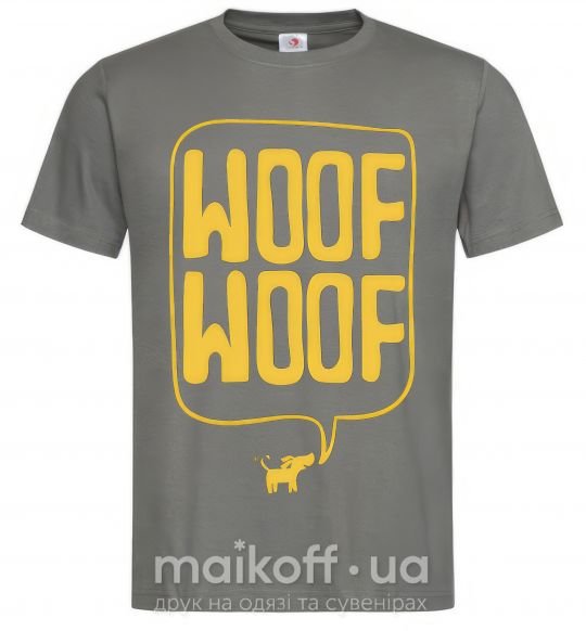 Чоловіча футболка Woof woof Графіт фото