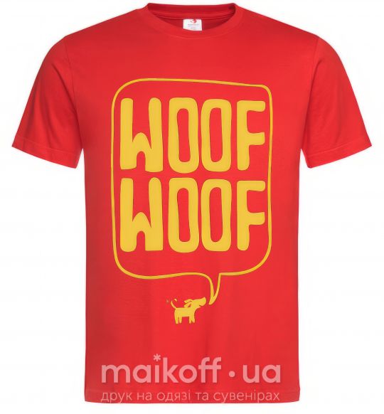 Чоловіча футболка Woof woof Червоний фото