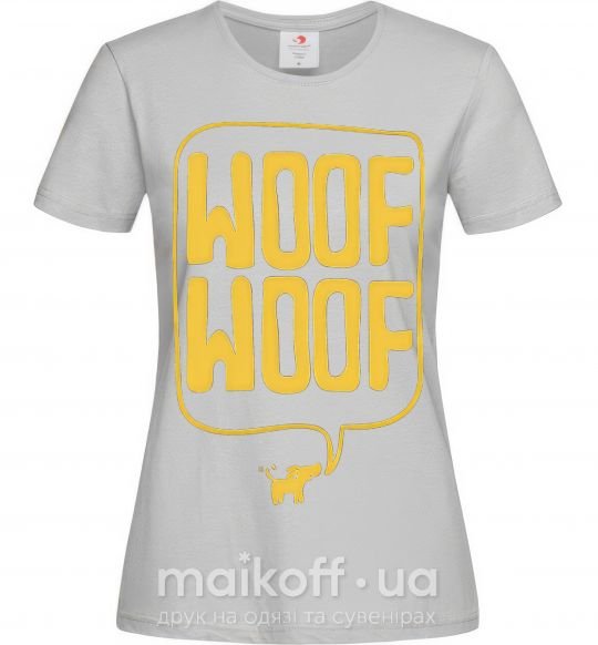 Женская футболка Woof woof Серый фото