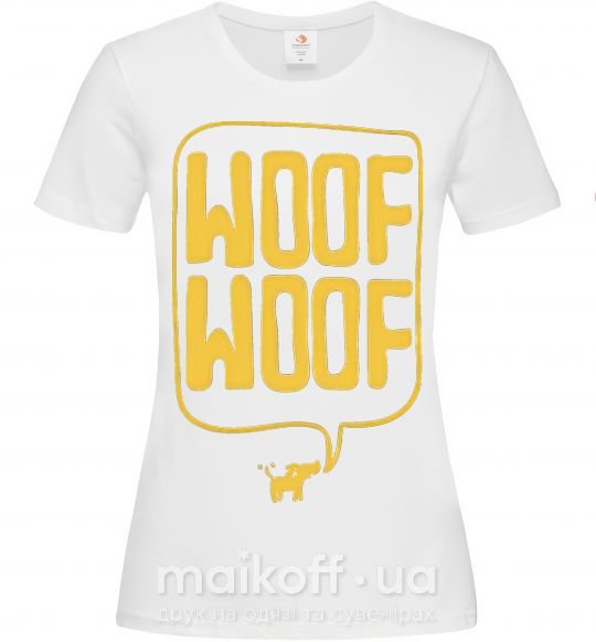 Жіноча футболка Woof woof Білий фото