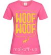Жіноча футболка Woof woof Яскраво-рожевий фото