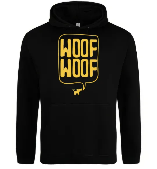 Чоловіча толстовка (худі) Woof woof Чорний фото