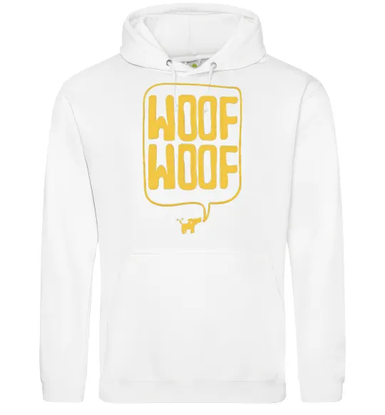 Чоловіча толстовка (худі) Woof woof Білий фото