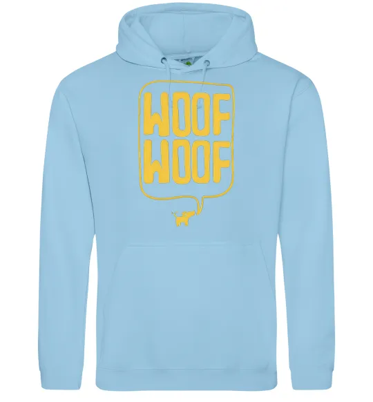 Мужская толстовка (худи) Woof woof Голубой фото