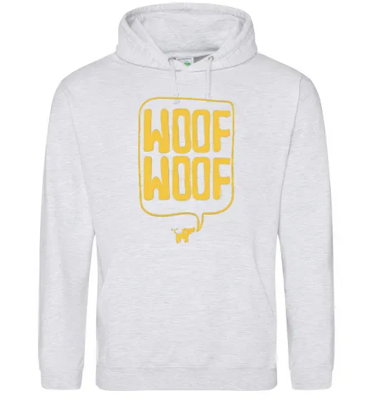 Жіноча толстовка (худі) Woof woof Сірий меланж фото