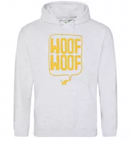 Женская толстовка (худи) Woof woof Серый меланж фото