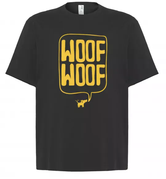 Футболка Оверсайз Woof woof Чорний фото