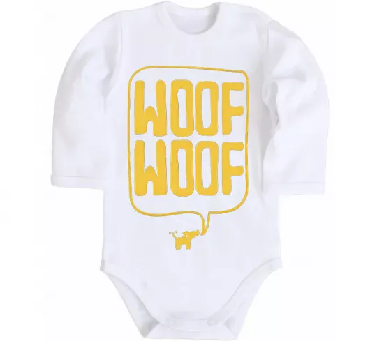 Детский боди Woof woof Белый фото