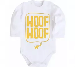 Дитячий бодік Woof woof Білий фото