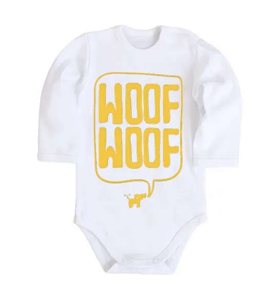 Детский боди Woof woof Белый фото