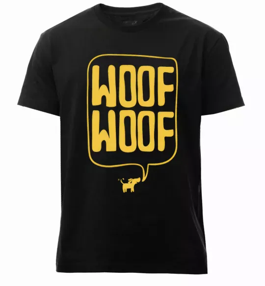Чоловіча преміум футболка Woof woof Чорний фото